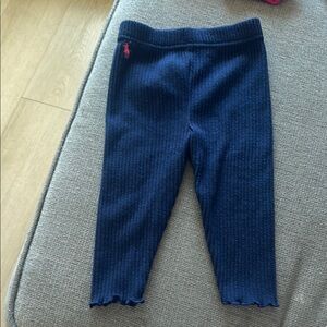 Ralph Lauren Blue Cropped Ribbed Leggings